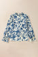 Blue flora flounce blouse | floral blouses | fashionfitz