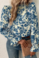 Blue flora flounce blouse | floral blouses | fashionfitz