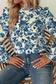 Blue flora flounce blouse | floral blouses | fashionfitz