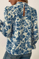 Blue flora flounce blouse | floral blouses | fashionfitz