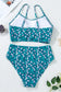 Blue floral smocked bikini set by fashionfitz