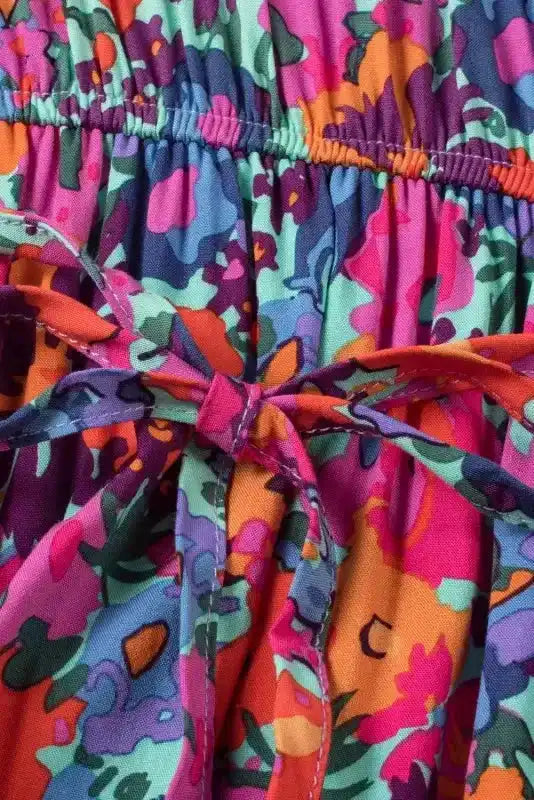 Blue Floral Split Wrap Maxi Dress - Fashionfitz