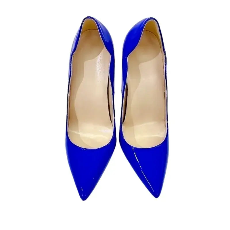 Blue night out stiletto high heels shoes - 12cm / 33 - pumps