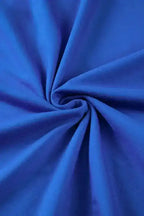 Blue Oversize T-shirt - Patched Pocket Exposed Seam - Fashionfitz