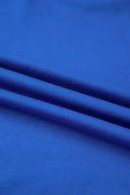 Blue Oversize T-shirt - Patched Pocket Exposed Seam - Fashionfitz