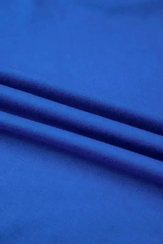 Blue Oversize T-shirt - Patched Pocket Exposed Seam - Fashionfitz