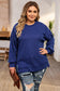 Blue plus waffle knit oversized top - size blouses