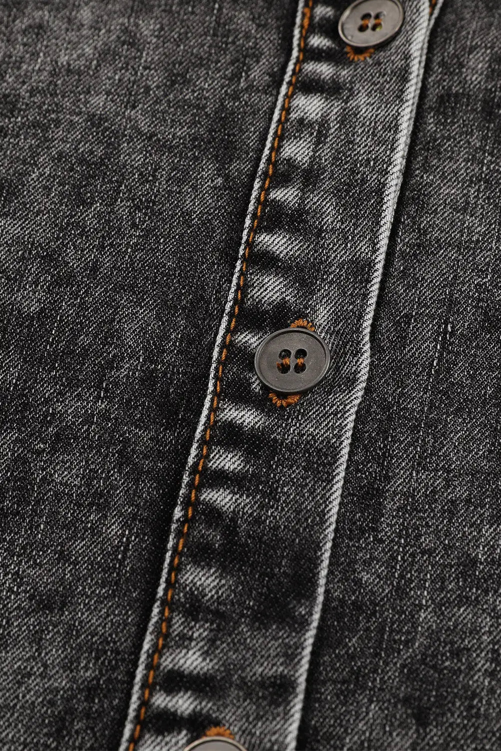 Blue puff sleeve button-up denim jacket - outerwear