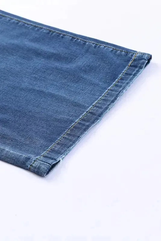 Blue Slouchy Wide Leg Jeans - Fashionfitz