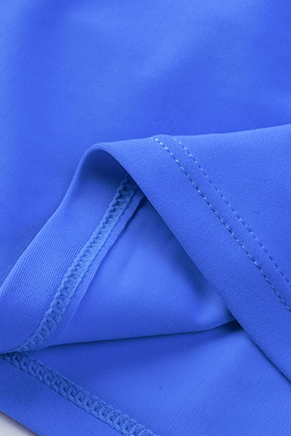 Blue square neck sleeveless fashion print tankini set - tankinis