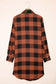 Blue turn-down collar plaid shirt jacket - outerwear