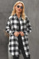 Blue turn-down collar plaid shirt jacket - outerwear