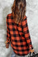 Blue turn-down collar plaid shirt jacket - outerwear