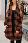 Blue turn-down collar plaid shirt jacket - outerwear