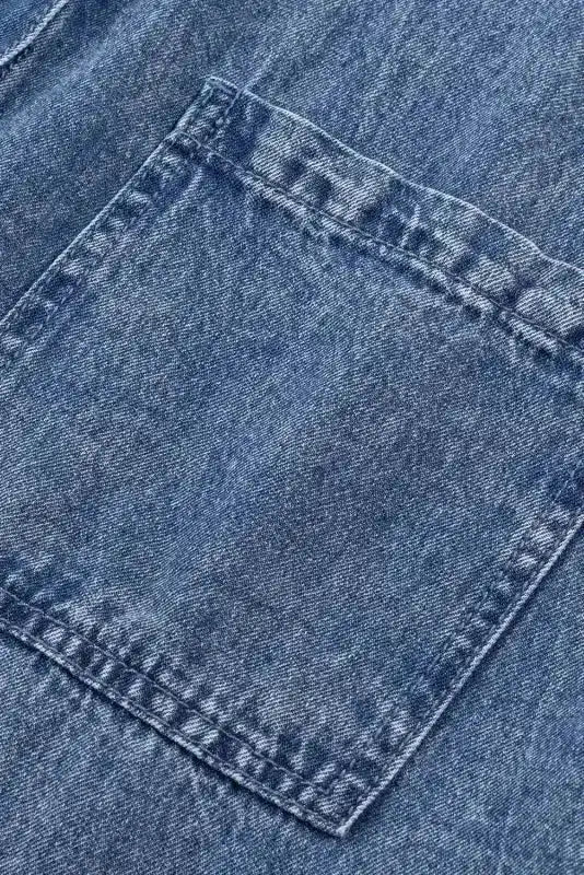 Blue Wash Mini Denim Dress - Fashionfitz