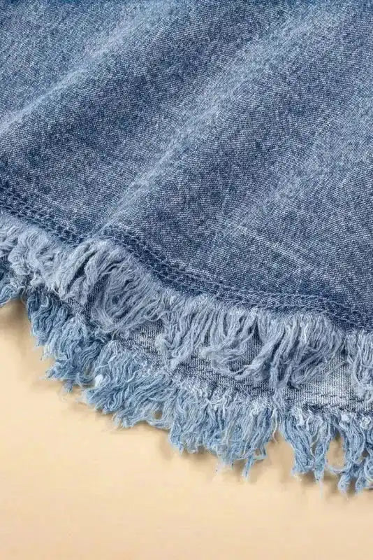 Blue Wash Mini Denim Dress - Fashionfitz