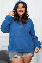 Bluing Plus Size Mineral Wash Zip up Hoodie - Fashionfitz