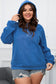 Bluing plus size mineral wash zip up hoodie