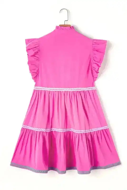Blush Blossom Flounce Dress - Fashionfitz
