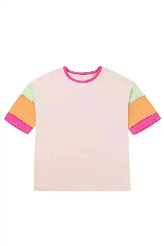 Blush Harmony Oversize Tee - Fashionfitz