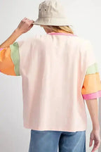 Blush Harmony Oversize Tee - Fashionfitz