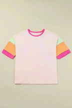 Blush Harmony Oversize Tee - Fashionfitz