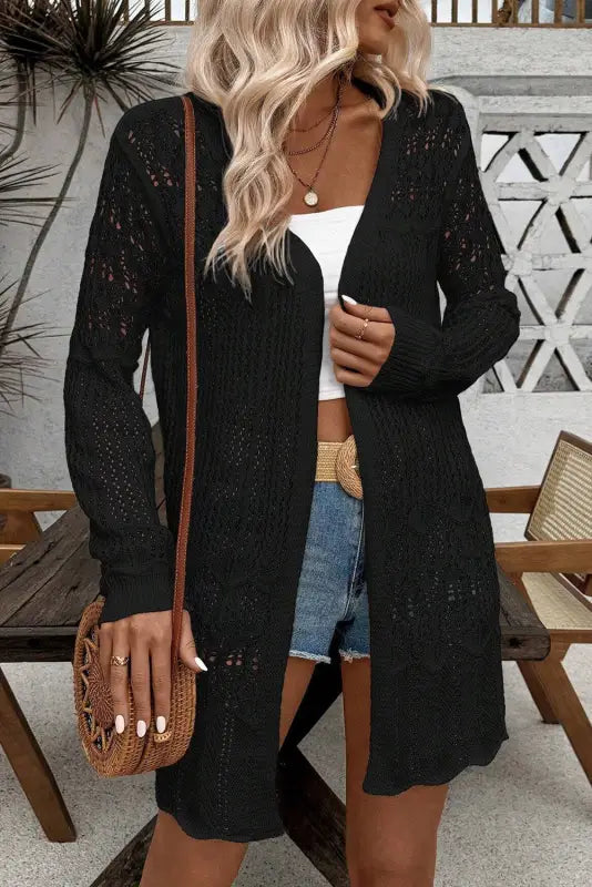 Bohemian braid crochet cardigan - duster | fashionfitz