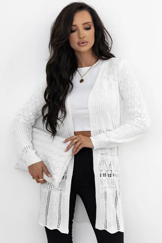 Bohemian braid crochet cardigan - duster | fashionfitz