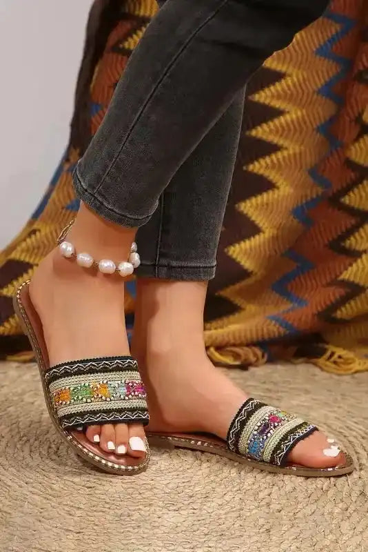 Boho Breeze Crochet Slippers - Fashionfitz