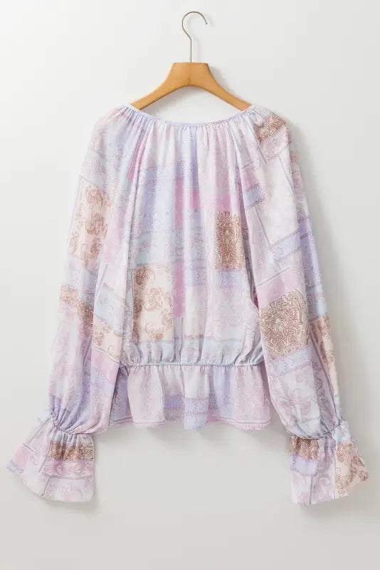 Boho bubble sleeve blouse - blouses