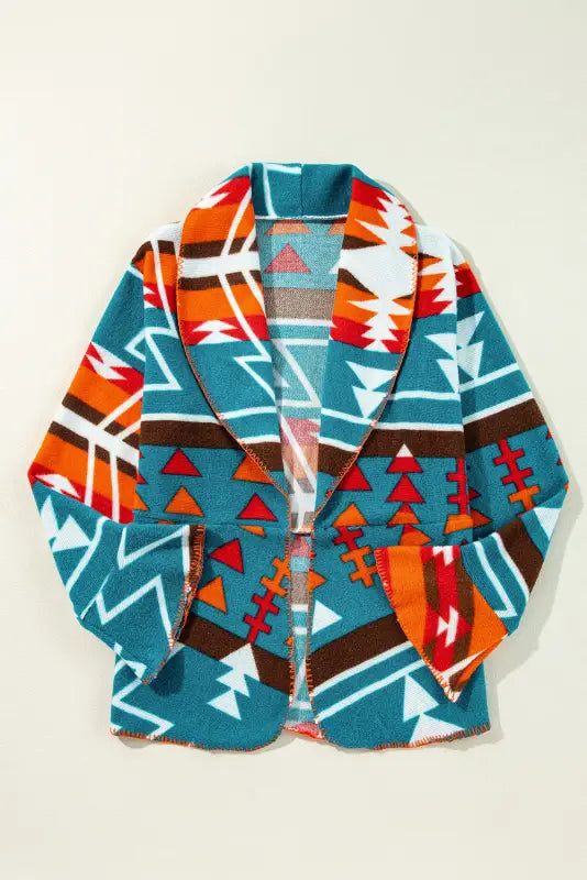 Boho chic aztec blazer | thermal fleece | fashionfitz