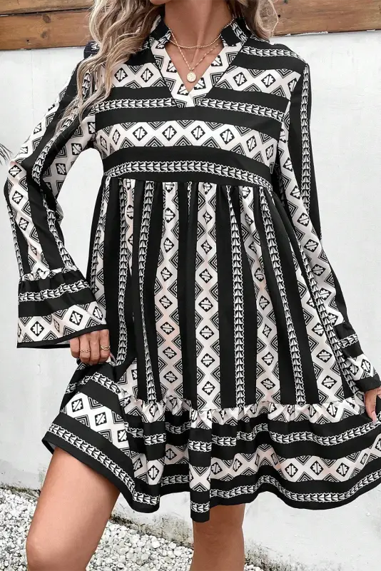 Boho chic flared mini dress | trendy dresses | fashionfitz