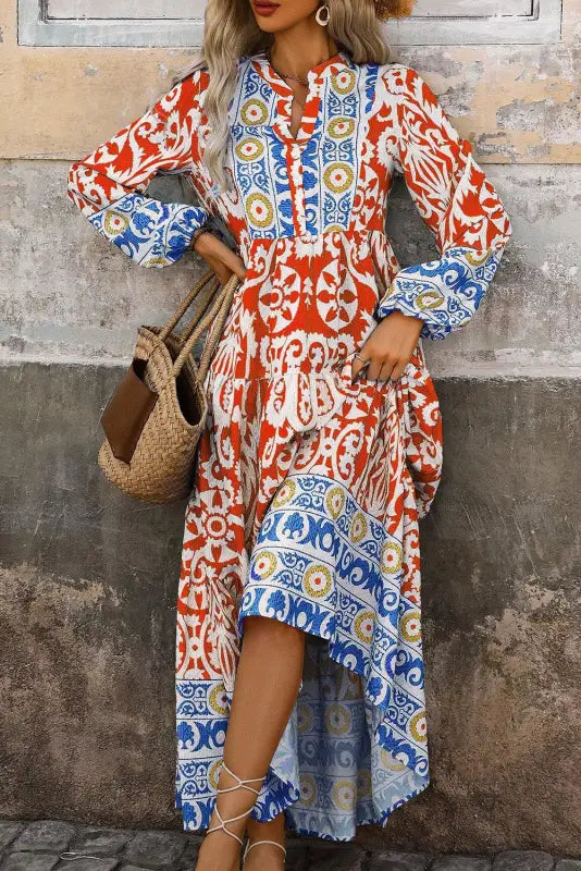 Boho chic mosaic maxi dress | dresses | fashionfitz