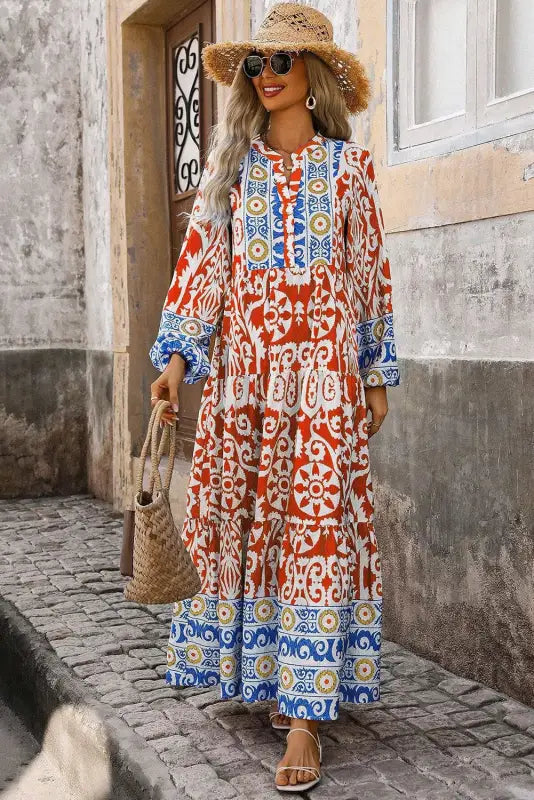 Boho chic mosaic maxi dress | dresses | fashionfitz