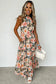 Boho floral halter maxi dress - dresses