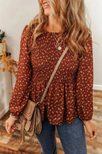 Boho Floral Peplum Blouse - Fashionfitz