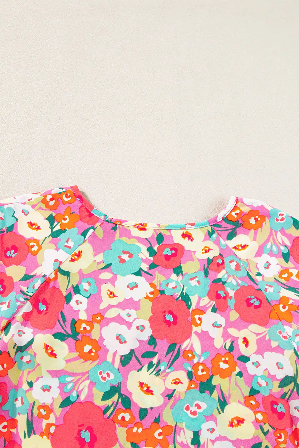 Boho floral short puff sleeve blouse - tops/blouses & shirts