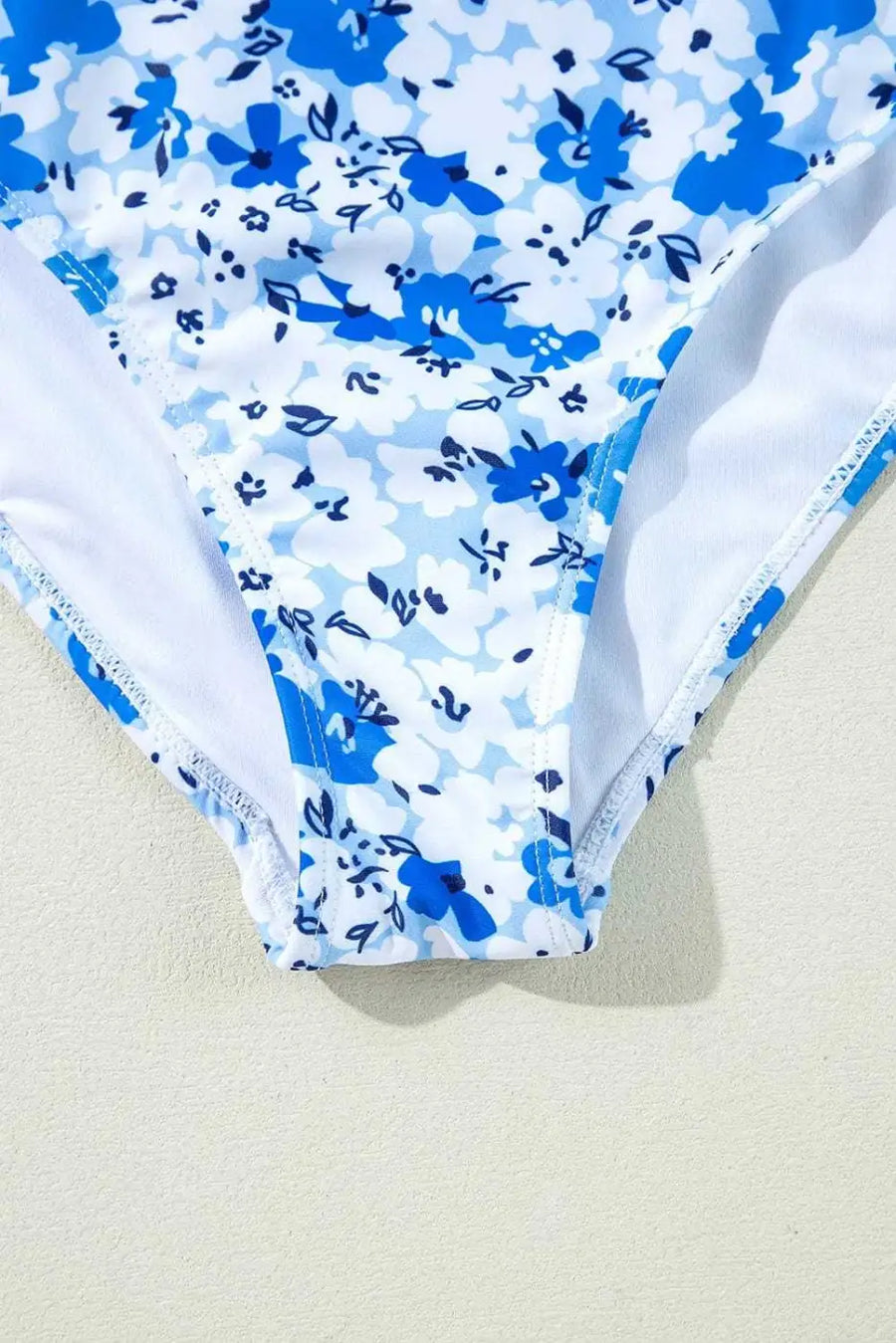 One Piece Swimsuit Boho Floral One-Piece Swimsuit - Ruffled Straps