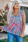 Boho flounce v neck tank top - tops/tank tops