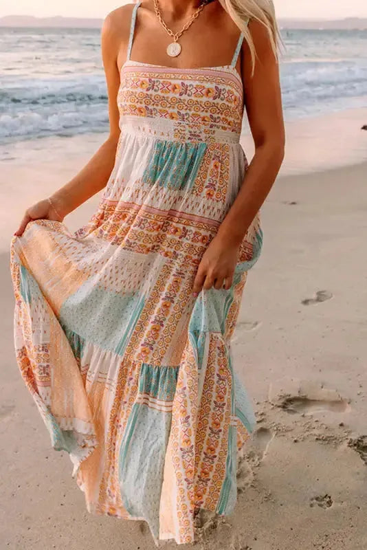 Boho Patchwork Sundress - Fashionfitz