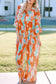 Multicolor bohemian tie dye pleated shirt collar loose jumpsuit - jumpsuits & rompers