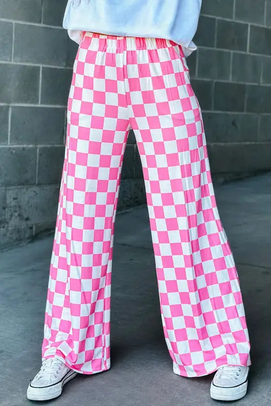 Bold bistretch check pants for women | fashionfitz