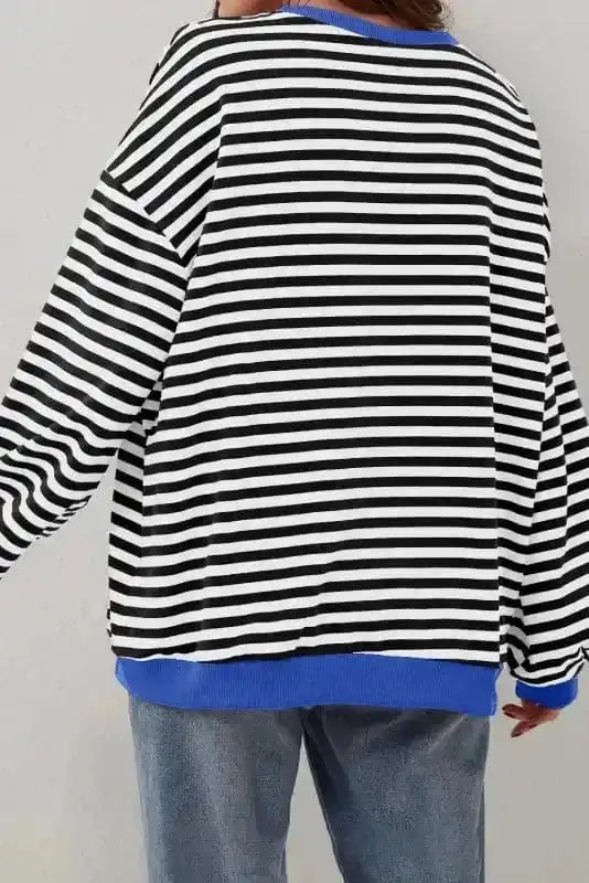 Bold Trim Boxy Sweatshirt - Fashionfitz
