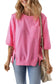 Bonbon exposed seam split loose t shirt - t-shirts