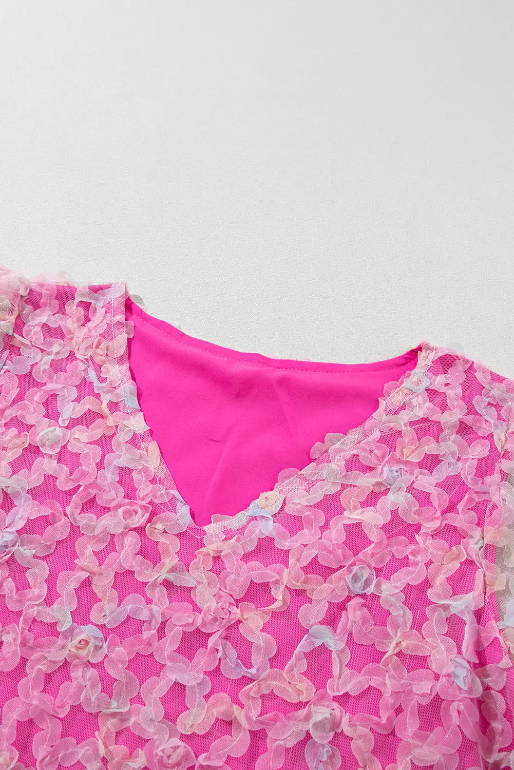 Bonbon flowery mesh puff sleeve blouse - tops/blouses & shirts