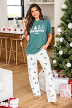 Bonbon I Love Valentine Print Tee and Pants Lounge Set - Fashionfitz