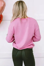 Bonbon Pearl Ribbed Sweatshirt - Fashionfitz