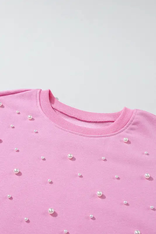 Bonbon pearl ribbed sweatshirt by fashionfitz