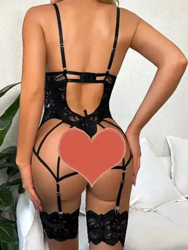 Bonfire Night Lace 3-Piece Garter Set - Fashionfitz