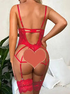 Bonfire Night Lace 3-Piece Garter Set - Fashionfitz